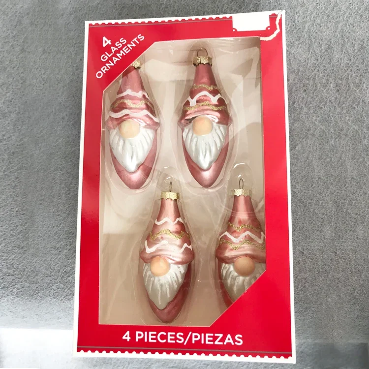 Christmas ornaments, glass ornaments, small pieces, foreign trade export, 3 inches Santa Claus, 4 gift boxes
Christmas ornaments, glass ornaments, small pieces, foreign trade export, 3 inches Santa Claus, 4 gift boxes