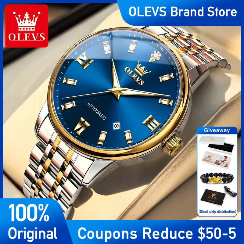 OLEVS 6723 Men Watches Original Business Automatic Mechanical Watches Waterproof Date Luminous Stainless Steel Luxury Reloj
OLEVS 6723 Men Watches Original Business Automatic Mechanical Watches Waterproof Date Luminous Stainless Steel Luxury Reloj