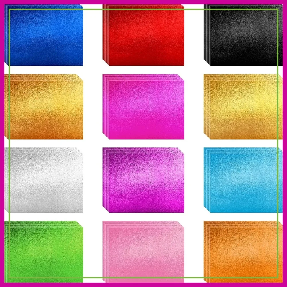 240Pcs Foil Sheets for Crafts, Gold Leaf Transfer Paper for Art, DIY, Furniture, Nails, 12 Colors
240Pcs Foil Sheets for Crafts, Gold Leaf Transfer Paper for Art, DIY, Furniture, Nails, 12 Colors