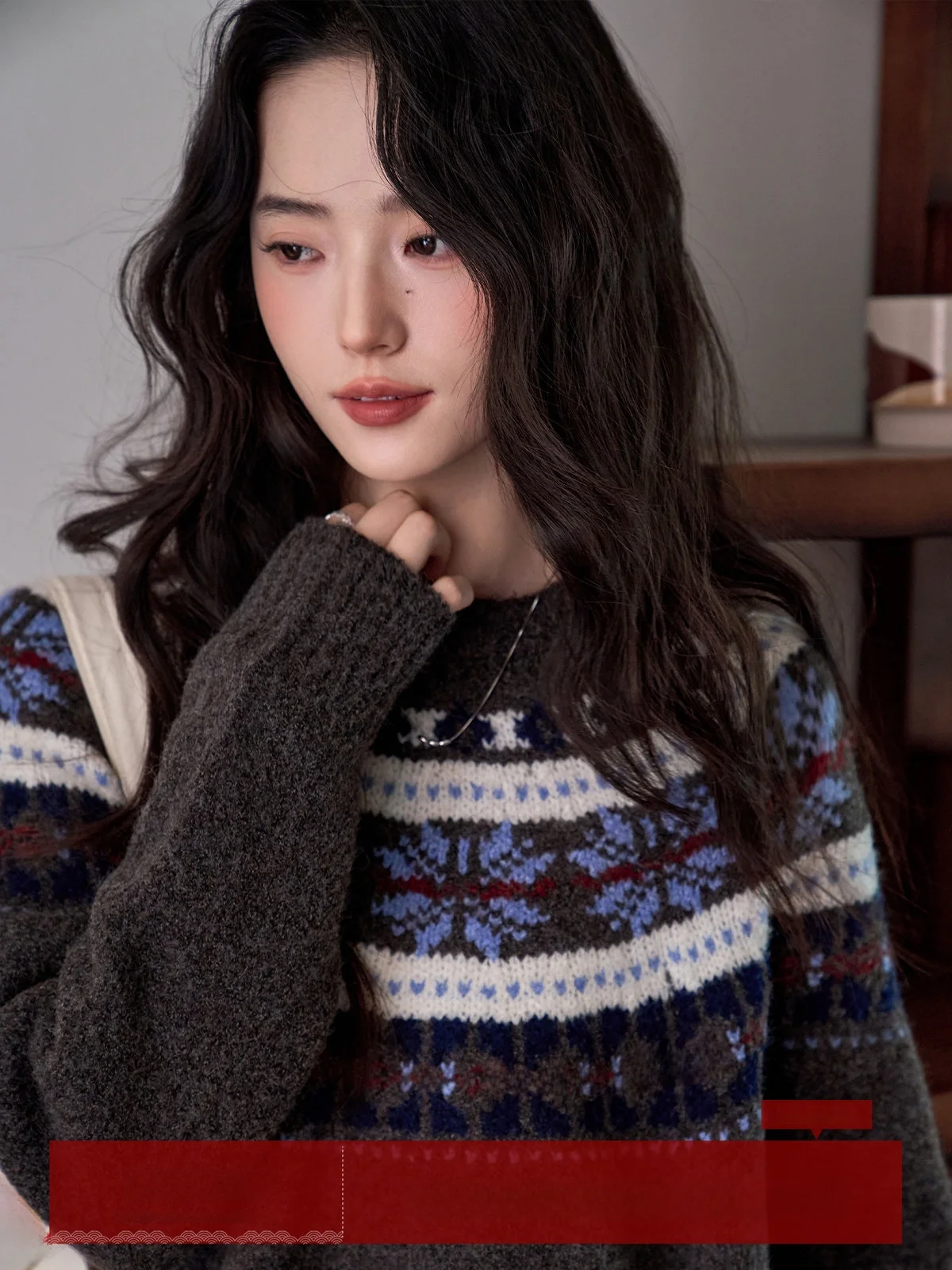 Женский вязаный пуловер MoZao Brown Retro Fair Isle с круглым вырезом, свободный крой, верхняя одежда, весна 2026, новинка, теплый, термо, с длинными рукавами
Женский вязаный пуловер MoZao Brown Retro Fair Isle с круглым вырезом, свободный крой, верхняя одежда, весна 2026, новинка, теплый, термо, с длинными рукавами
