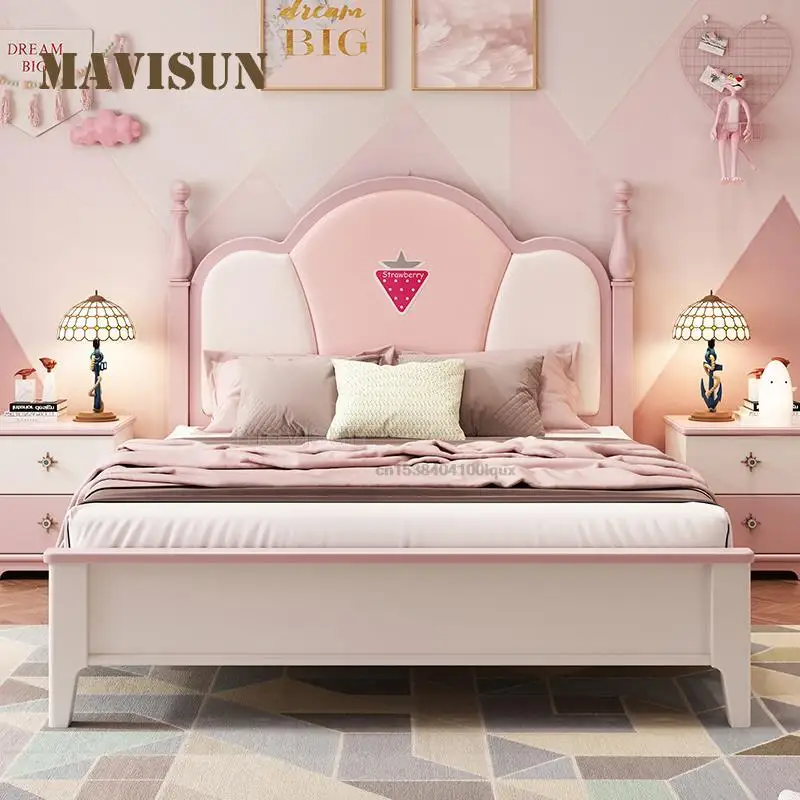 Pink Children's Bed For Girls 1.5 Meters Modern Fashion Bedroom Wardrobe Furniture Set In High Quality Lovely Princess Bed
Pink Children's Bed For Girls 1.5 Meters Modern Fashion Bedroom Wardrobe Furniture Set In High Quality Lovely Princess Bed