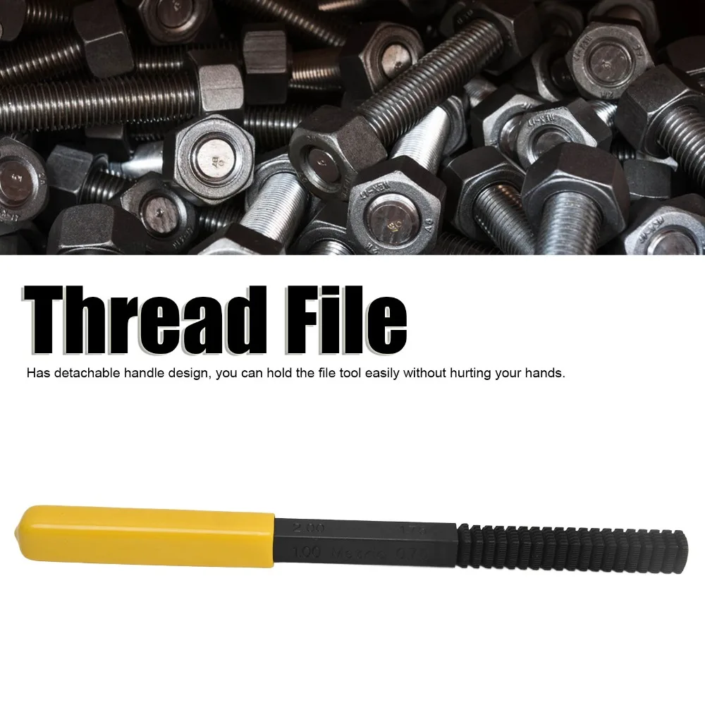 Detachable Thread File 215*11*11mm Steel Thread Restoring Tool 0.75, 1.0, 1.25, 1.5, 1.75, 2.0, 2.5, 3.0mm Thread Restorer File
Detachable Thread File 215*11*11mm Steel Thread Restoring Tool 0.75, 1.0, 1.25, 1.5, 1.75, 2.0, 2.5, 3.0mm Thread Restorer File