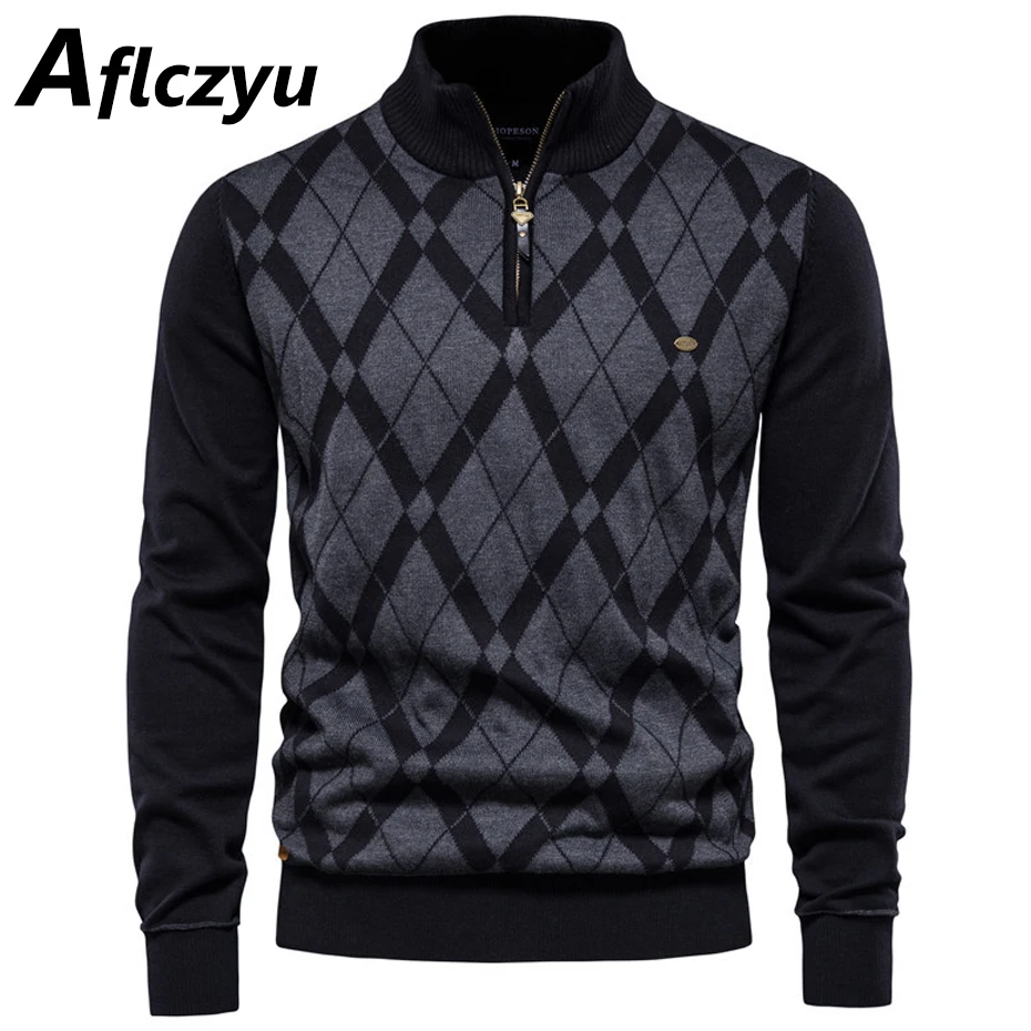 Vintage Knitted Sweater Men Plaid Pullovers Autumn Winter Knitted Jumper Male Sweaters
Vintage Knitted Sweater Men Plaid Pullovers Autumn Winter Knitted Jumper Male Sweaters