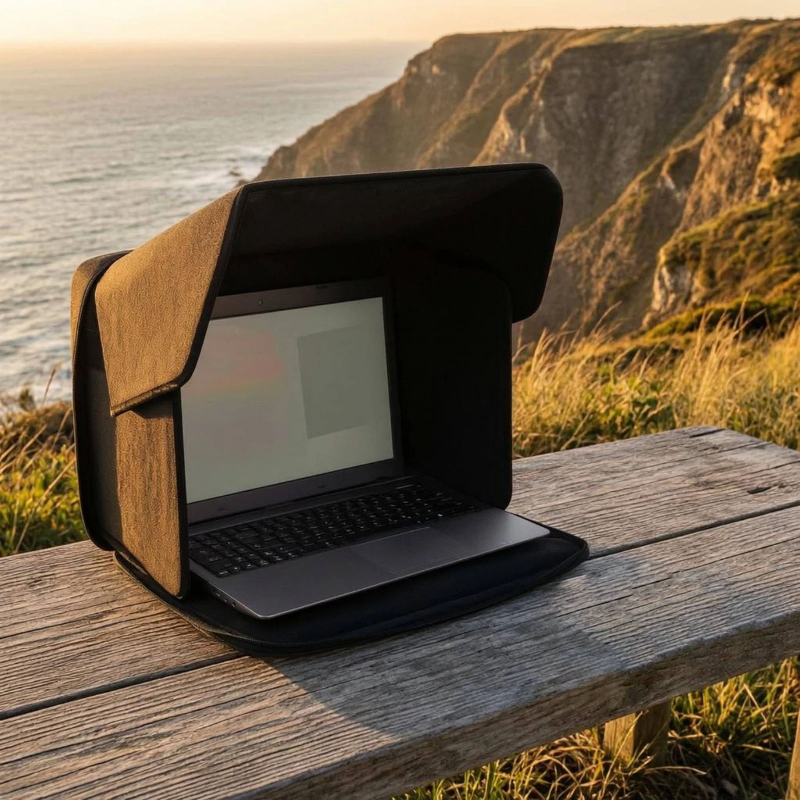 Laptop Privacy Shade Textured Material Foldable Laptop Hood Portable Screen Hood Stitched Seams Portable Screen Cover Black
Laptop Privacy Shade Textured Material Foldable Laptop Hood Portable Screen Hood Stitched Seams Portable Screen Cover Black