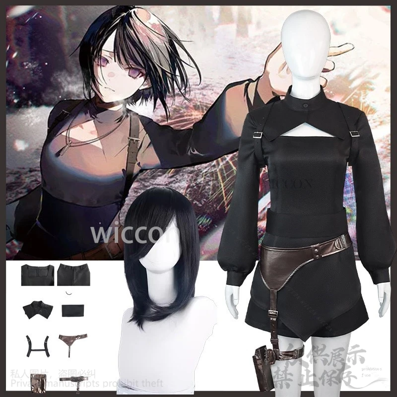2025 New Anime YOUR FORMA Cosplay Echika Hieda Costume Black Battle Uniform Belt Wigs Jirai Kei Goth Lolita Halloween Customized
2025 New Anime YOUR FORMA Cosplay Echika Hieda Costume Black Battle Uniform Belt Wigs Jirai Kei Goth Lolita Halloween Customized