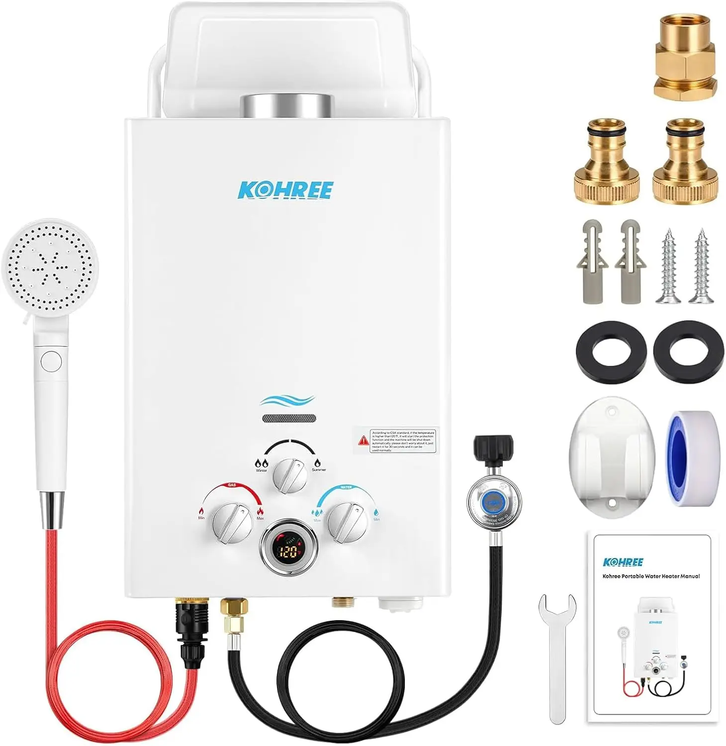 Tankless Water Heater Propane 6L 1 58 GPM Portable Tankless Water Heater with Handle On Demand Instant Hot Water Heater
Tankless Water Heater Propane 6L 1 58 GPM Portable Tankless Water Heater with Handle On Demand Instant Hot Water Heater
