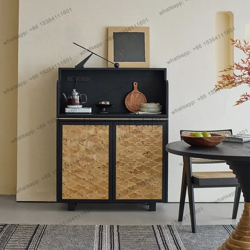 Medieval fish scale wood leather dining side cabinet against the wall Italian minimalist solid wood porch cabinet
Medieval fish scale wood leather dining side cabinet against the wall Italian minimalist solid wood porch cabinet