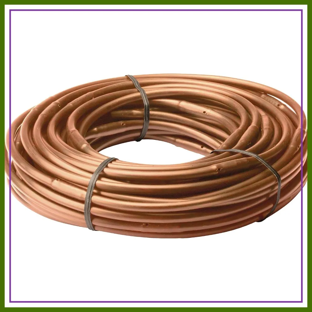 Drip Irrigation Pressure Compensating 1/4" Emitter Tubing, 12" Emitter Spacing, 50' Roll, Brown
Drip Irrigation Pressure Compensating 1/4" Emitter Tubing, 12" Emitter Spacing, 50' Roll, Brown