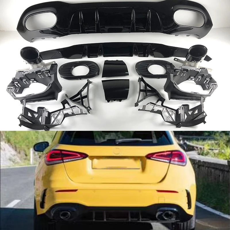 Rear bumper lip Fit for Mercedes-Benz A-class a200 A180 A200 A220 A250 A35 2019+ black easy installation exhaust tail pipe
Rear bumper lip Fit for Mercedes-Benz A-class a200 A180 A200 A220 A250 A35 2019+ black easy installation exhaust tail pipe