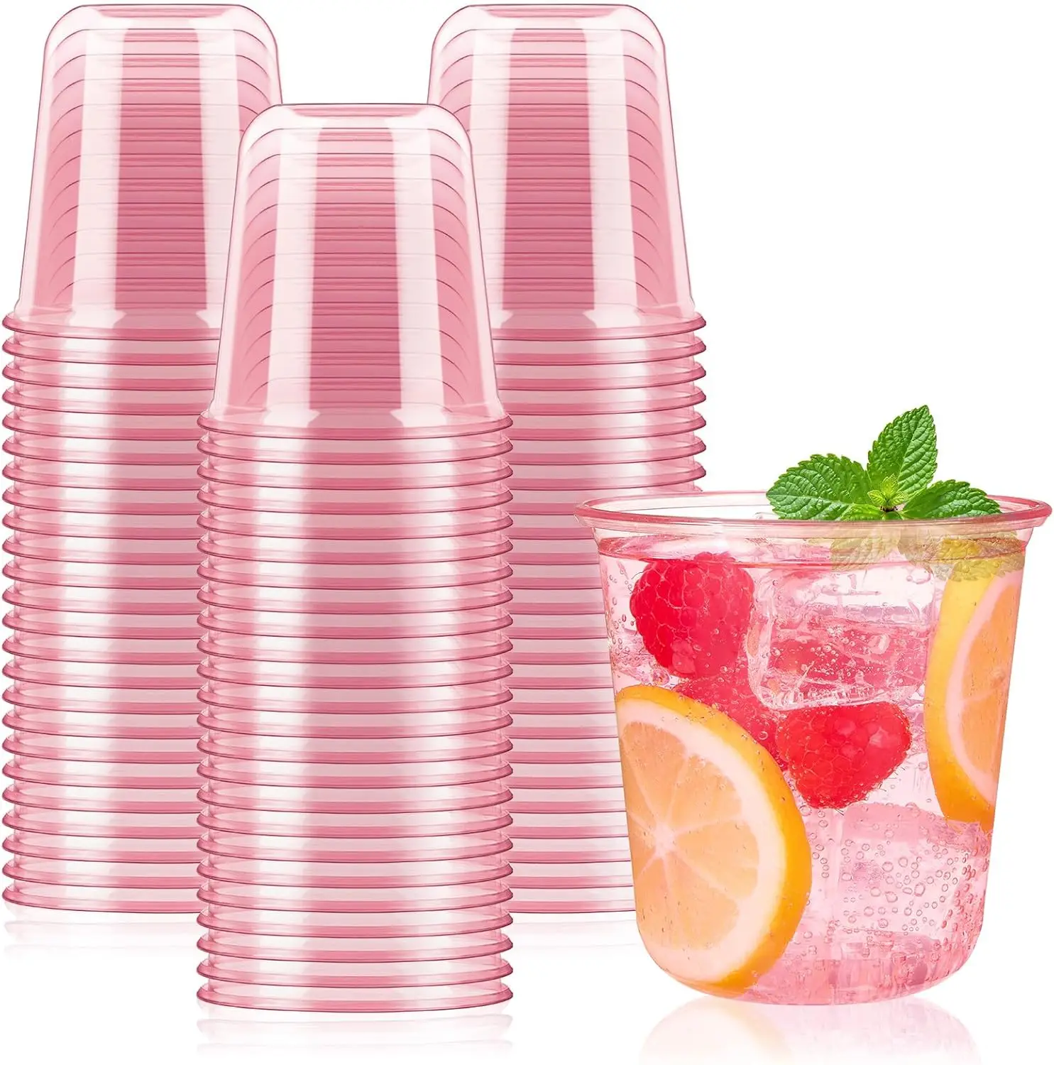 50 Pink Plastic Cups 12 Oz Disposable Stemless Wine Glasses for Party Wedding Birthday
50 Pink Plastic Cups 12 Oz Disposable Stemless Wine Glasses for Party Wedding Birthday