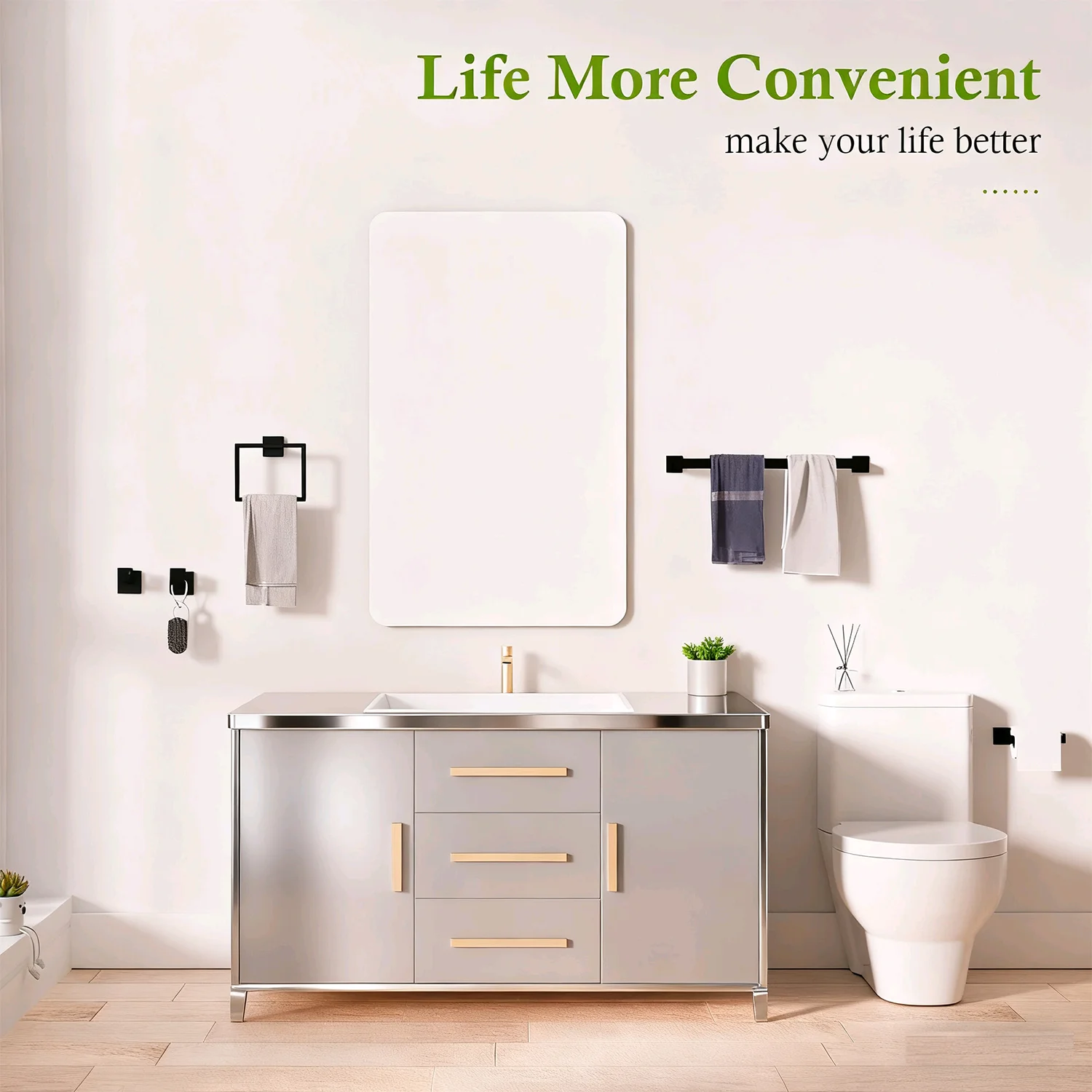 Bathroom Hardware Accessories Set 5-Pieces Bath Towel Bar Set Towel Racks Wall Mounted Stainless Steel for Bathroom Toilet
Bathroom Hardware Accessories Set 5-Pieces Bath Towel Bar Set Towel Racks Wall Mounted Stainless Steel for Bathroom Toilet