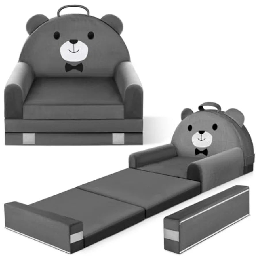 Sofa Bed with Removable Washable Cover and Magic-Tape Backrest Foldable Toddler Chair Cozy Crystal Velvet Furniture for Playtim
Sofa Bed with Removable Washable Cover and Magic-Tape Backrest Foldable Toddler Chair Cozy Crystal Velvet Furniture for Playtim