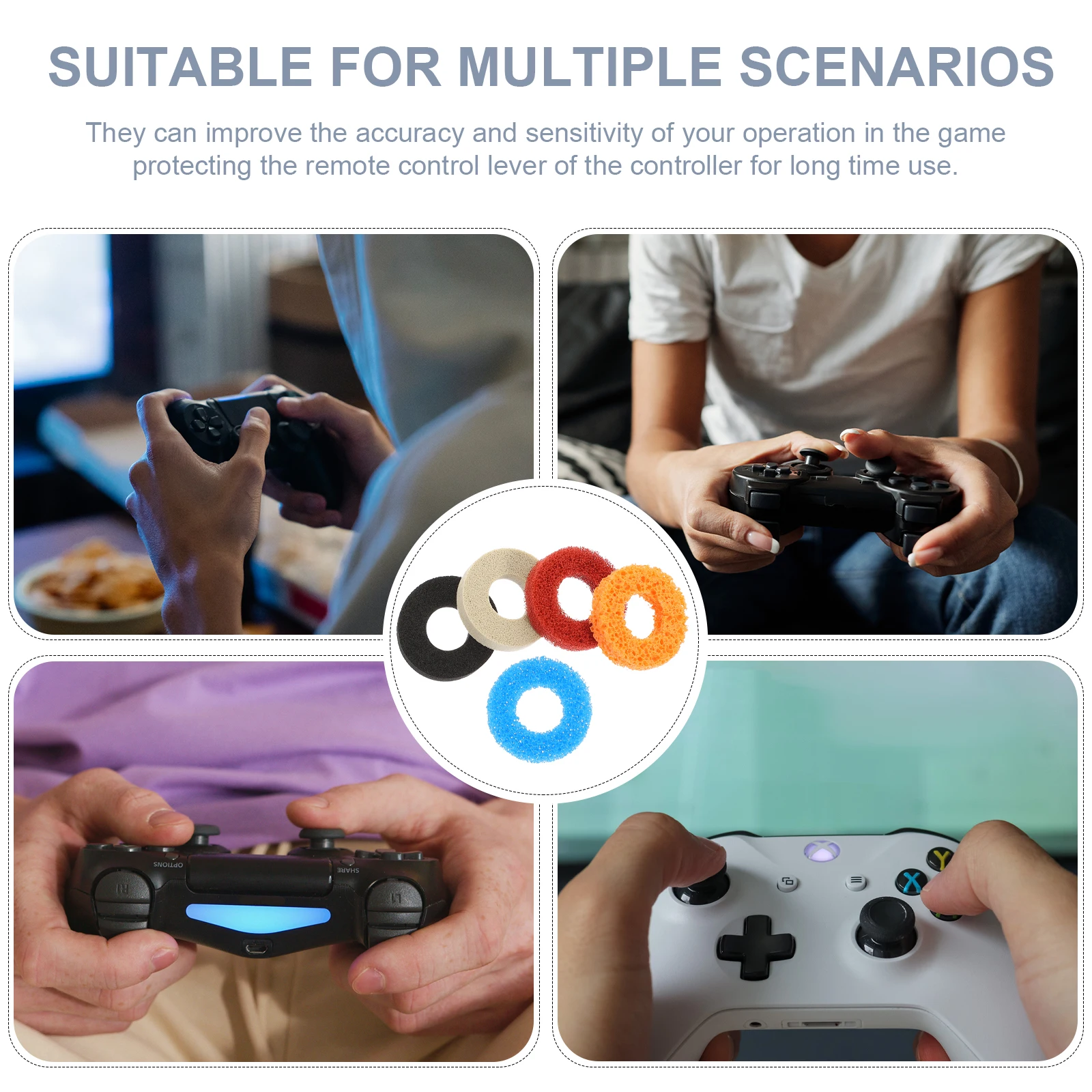 5Pcs Game Joystick Protective Rings Sponge Buffer Handle Round Auxiliary Control Precision Cushion for Game Console
5Pcs Game Joystick Protective Rings Sponge Buffer Handle Round Auxiliary Control Precision Cushion for Game Console