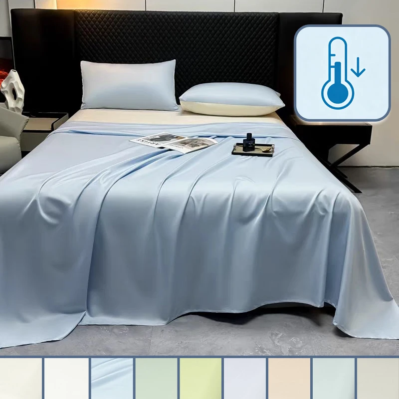Ice Silk Cooling Bed Sheet Set Solid Color Silky Smooth Bedding with Pillowcases Breathable Lightweight Bed Linen for Summer
Ice Silk Cooling Bed Sheet Set Solid Color Silky Smooth Bedding with Pillowcases Breathable Lightweight Bed Linen for Summer
