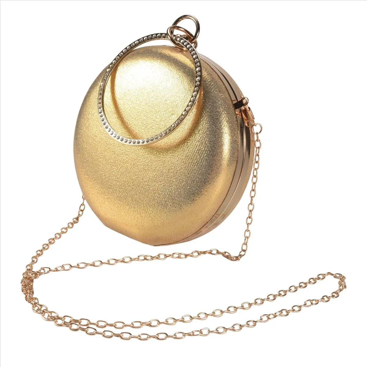 ABYB Round Shaped Women Evening Bags Diamonds Simple Clutches Chain Shoulder Bags Gold
ABYB Round Shaped Women Evening Bags Diamonds Simple Clutches Chain Shoulder Bags Gold