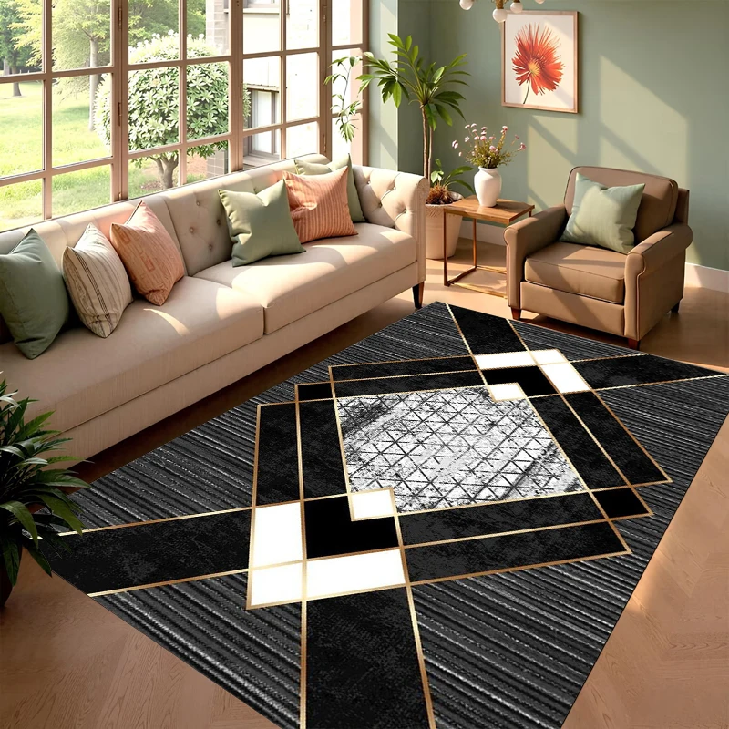 Modern Luxury Geometric Gold Foil Rectangular Carpet Abstract Striped Decorative Floor Mat for Living Room Bedroom Home Decor
Modern Luxury Geometric Gold Foil Rectangular Carpet Abstract Striped Decorative Floor Mat for Living Room Bedroom Home Decor