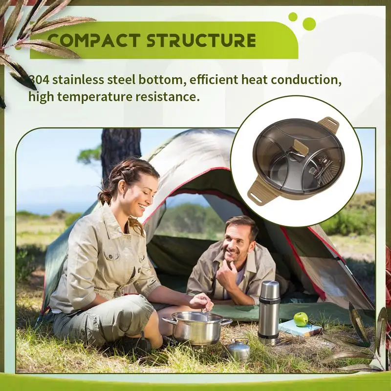 Reliable-1 PCS Outdoor Folding Pot Silicone Hiking Cooking Pot Stainless Steel Camping Cooker ,Khaki 
Reliable-1 PCS Outdoor Folding Pot Silicone Hiking Cooking Pot Stainless Steel Camping Cooker ,Khaki