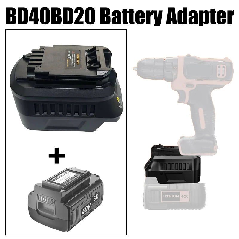 For Black&Decker 36V 40V Battery BD40BD20 Adapter Convert To for Black&Decker 20V Battery,for Black&Decker 20V Cordless Tools
For Black&Decker 36V 40V Battery BD40BD20 Adapter Convert To for Black&Decker 20V Battery,for Black&Decker 20V Cordless Tools