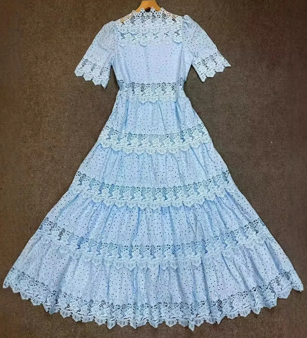 Длинное платье XXL, весна-лето 2026, для вечеринок и торжеств, женское, с кружевной вышивкой, короткий рукав, длинное, белое, синее, желтое, макси-платье
Длинное платье XXL, весна-лето 2026, для вечеринок и торжеств, женское, с кружевной вышивкой, короткий рукав, длинное, белое, синее, желтое, макси-платье