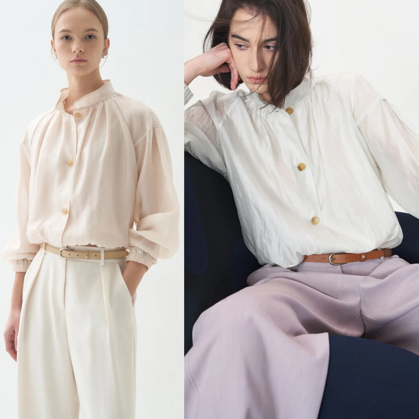 Korean Style Slim Fit Shirt Elastic Pleated Commute Versatile Slimming Top Small Collar Long Sleeve Pure Color Button up
Korean Style Slim Fit Shirt Elastic Pleated Commute Versatile Slimming Top Small Collar Long Sleeve Pure Color Button up