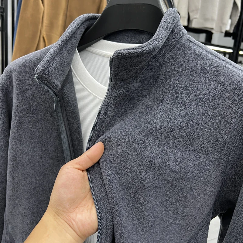 Men's Double-Sided Fce Pullover Hoodie Pure Color Hooded Jaet Winter Warm Stand Collar Outerwear Thiened Long Sve
Men's Double-Sided Fce Pullover Hoodie Pure Color Hooded Jaet Winter Warm Stand Collar Outerwear Thiened Long Sve