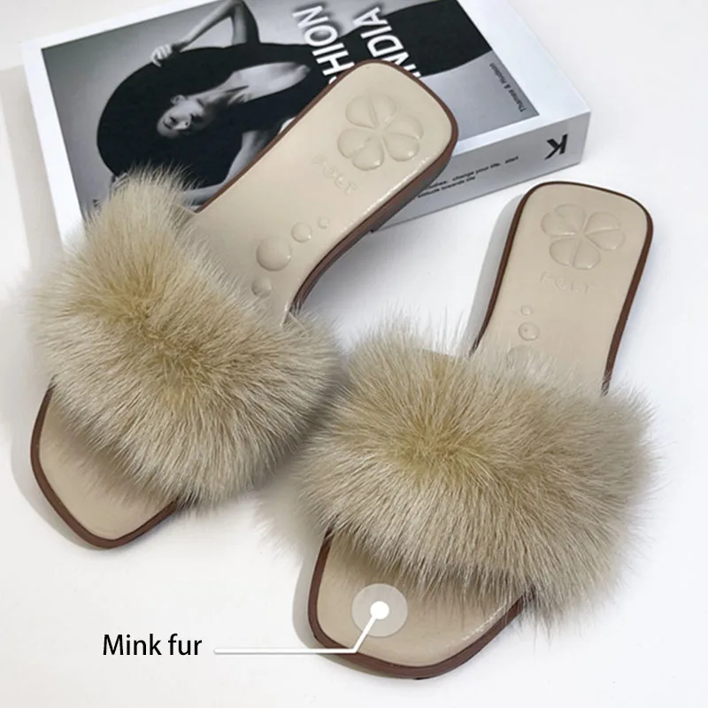 Ladies' Real Mink Fur Summer Plush Slippers Flip-flops Fashionable And Luxurious Bag Design Suitable For Women
Ladies' Real Mink Fur Summer Plush Slippers Flip-flops Fashionable And Luxurious Bag Design Suitable For Women