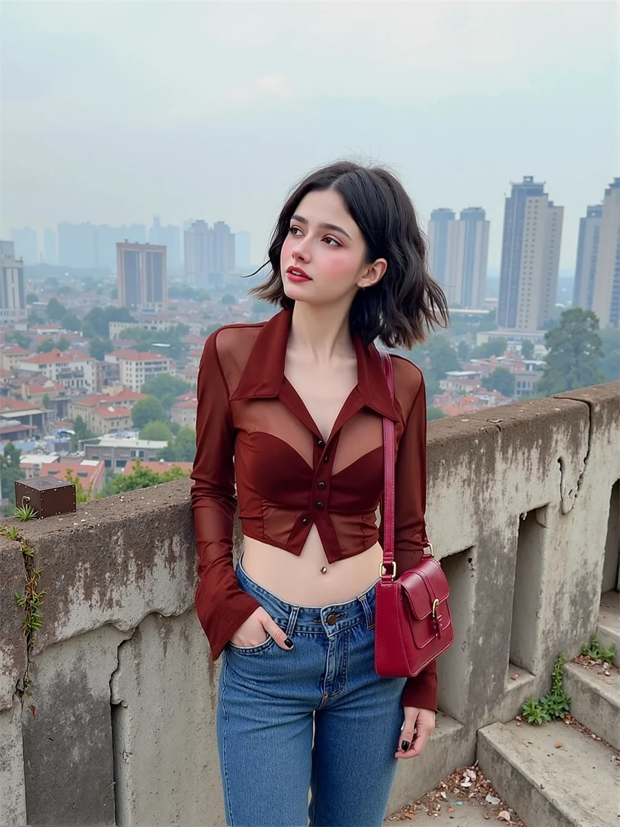 Элегантные прозрачные блузки с длинным рукавом для женщин, тренд 2025 года, летние топы с асимметричным кроем и кристаллами для повседневной носки
Элегантные прозрачные блузки с длинным рукавом для женщин, тренд 2025 года, летние топы с асимметричным кроем и кристаллами для повседневной носки