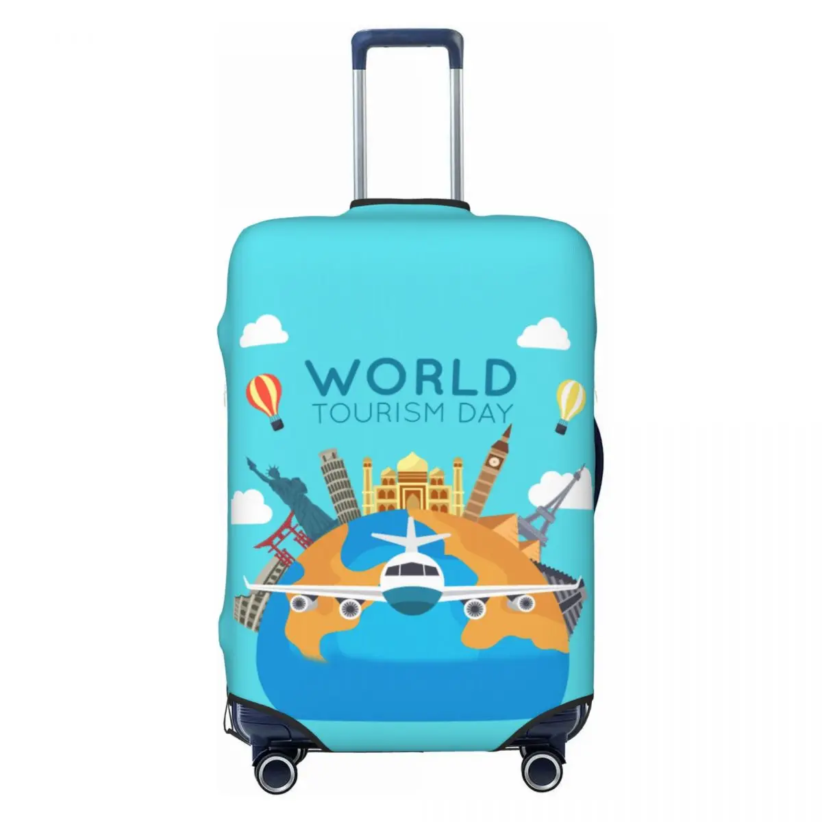 World Tourism Day Background With Landmarks Transport Suitcase Cover Business Holiday Useful Luggage Case Protection
World Tourism Day Background With Landmarks Transport Suitcase Cover Business Holiday Useful Luggage Case Protection
