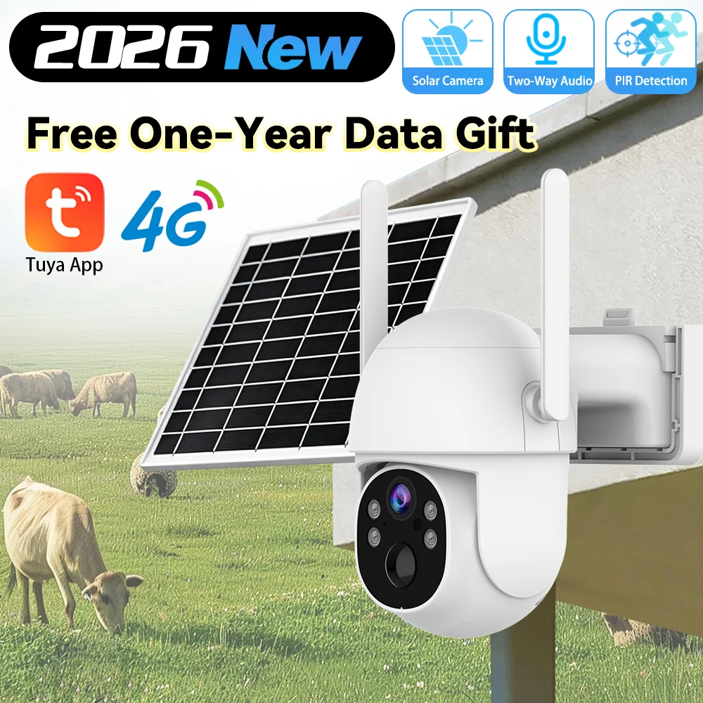 Tuya Samrt Solar Camera 5MP 4G One-Year Free Data Outdoor Two Way Audio CCTV Color Night Vision Camera PIR Detection PTZ Camera
Tuya Samrt Solar Camera 5MP 4G One-Year Free Data Outdoor Two Way Audio CCTV Color Night Vision Camera PIR Detection PTZ Camera