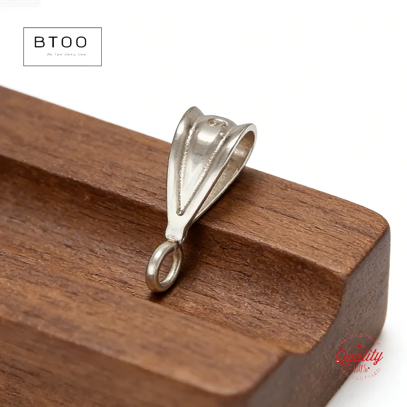 925 Sterling Silver Small Bail w/Open Parallel Ring, AT, Open Ring Pendant Charm Holder Bail
925 Sterling Silver Small Bail w/Open Parallel Ring, AT, Open Ring Pendant Charm Holder Bail