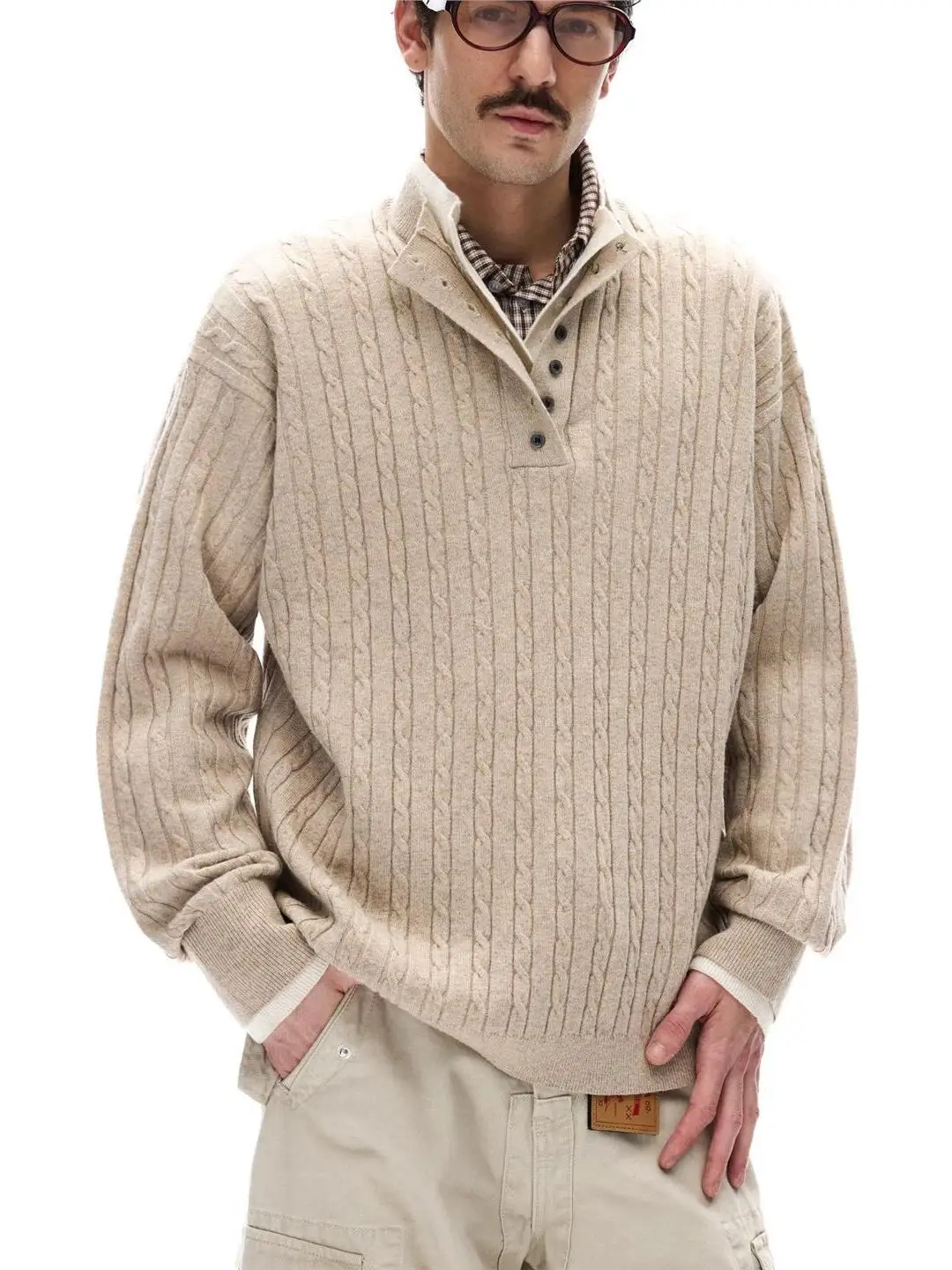 Retro Japanese Sle Knitted Sweater Men Women Autumn Winter New Sle Double Layered Fake Two-Piece Design Flannel Pattern
Retro Japanese Sle Knitted Sweater Men Women Autumn Winter New Sle Double Layered Fake Two-Piece Design Flannel Pattern