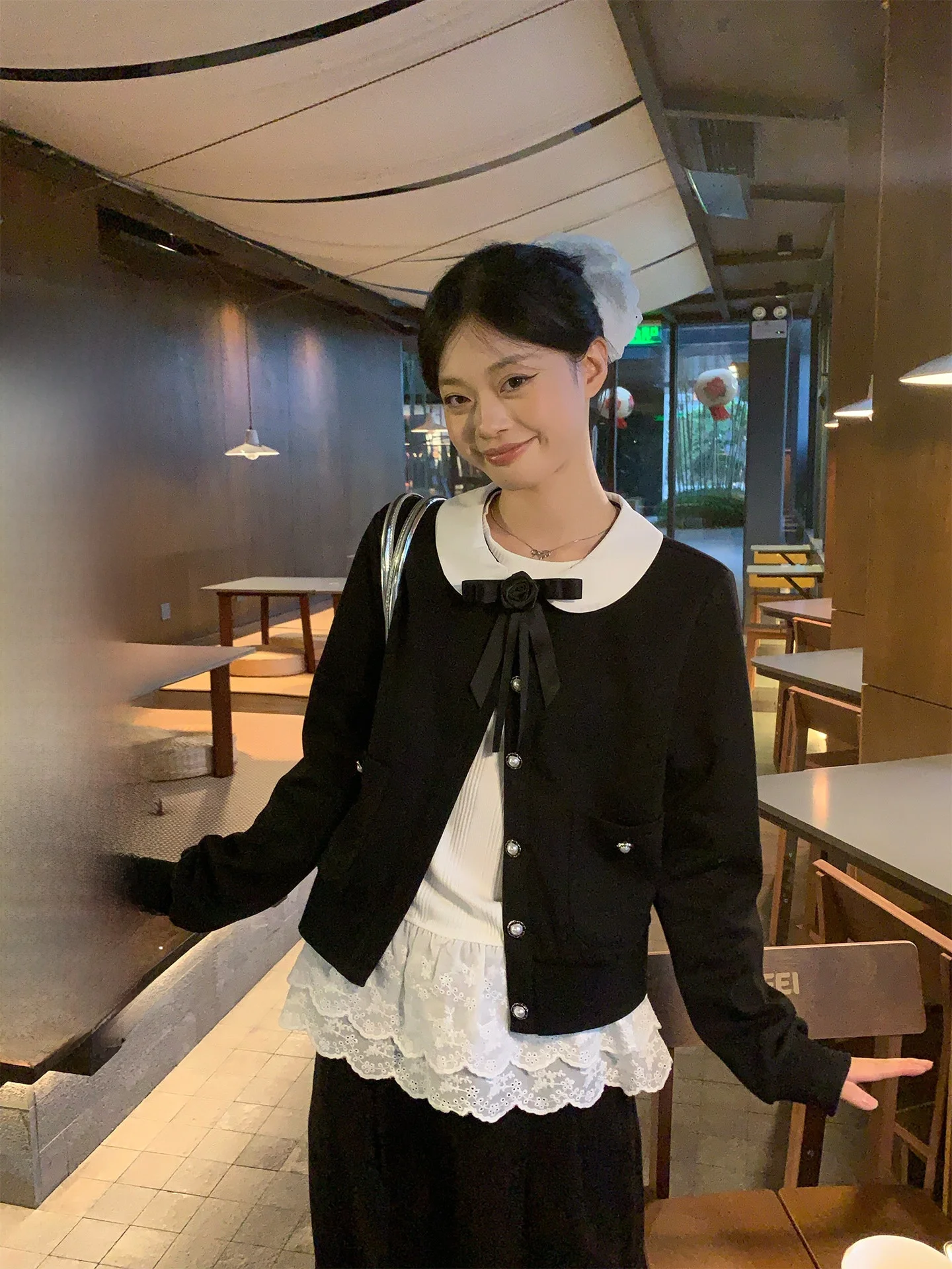 Женское пальто с кукольным воротником Bla ort Song Zhengen Retro Sle, зимний топ, теплое пальто свободного покроя, длинное пальто све
Женское пальто с кукольным воротником Bla ort Song Zhengen Retro Sle, зимний топ, теплое пальто свободного покроя, длинное пальто све