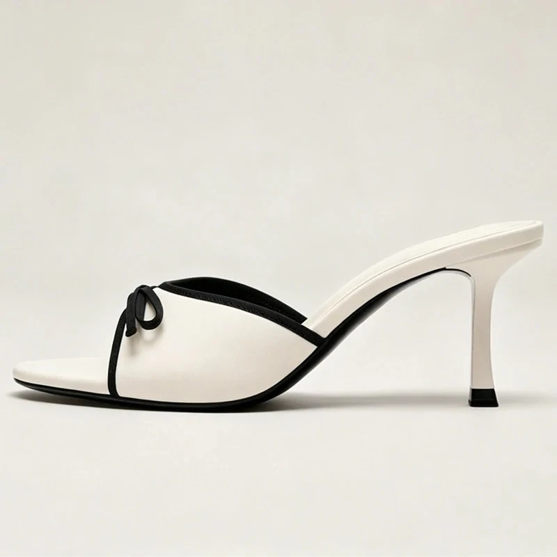 Elegant Bow Detail Pointed Toe Heeled Sandals Women Fashion Open-toe Slippers for Ladies Street Style Brand Designer Shoes
Elegant Bow Detail Pointed Toe Heeled Sandals Women Fashion Open-toe Slippers for Ladies Street Style Brand Designer Shoes