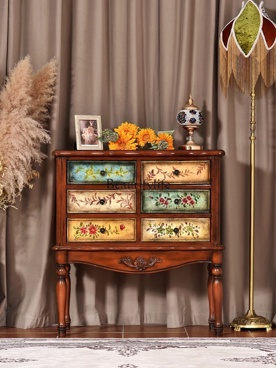 FG40American Country Entrance Cabinet Solid Wood Storage Hand Painted Storage Tailstock Living Room Sideboard Cabinet
FG40American Country Entrance Cabinet Solid Wood Storage Hand Painted Storage Tailstock Living Room Sideboard Cabinet