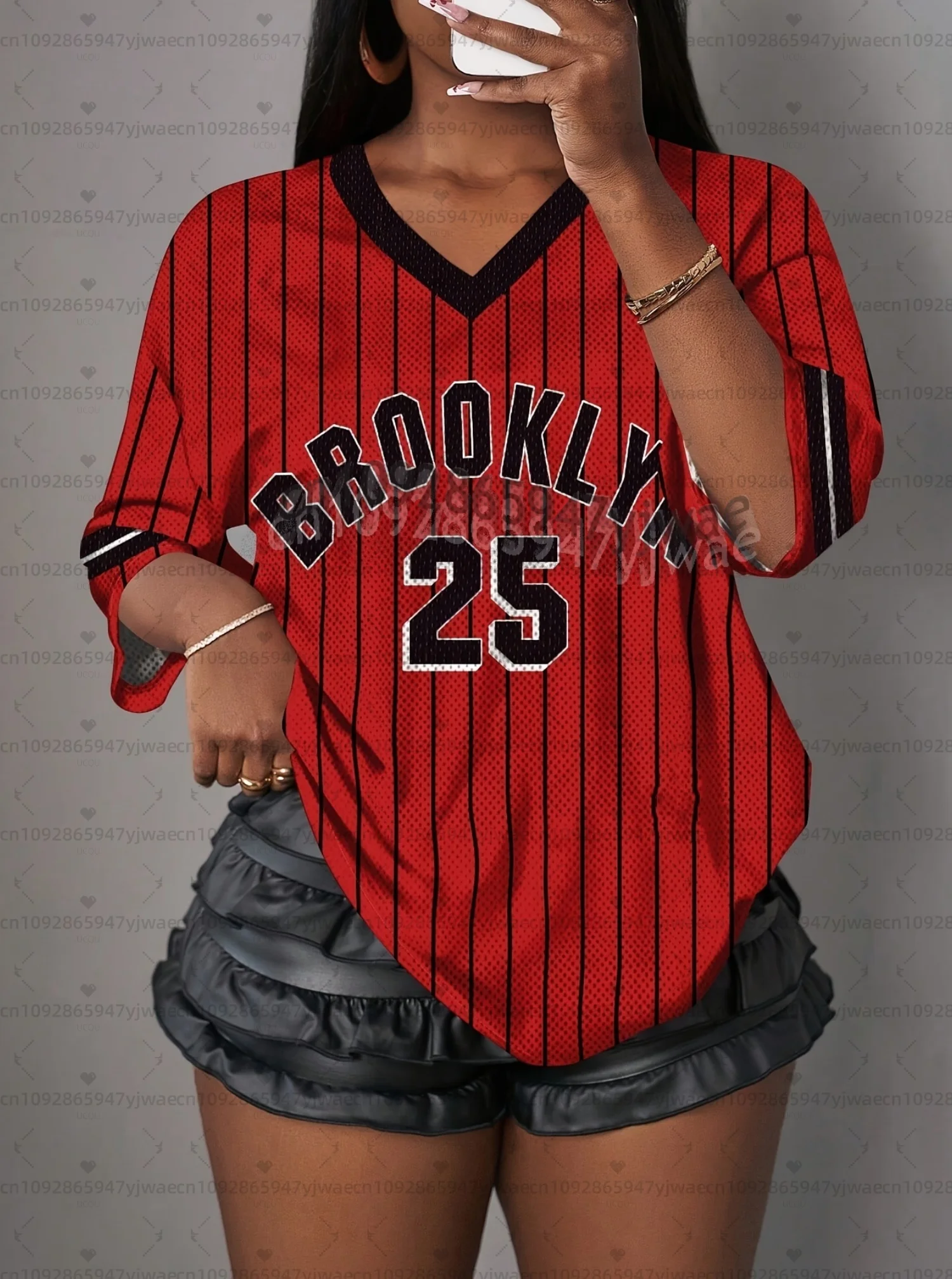 2026 Retro Striped Jerseys Women MEN Style Brooklyn No.25 Print T-Shirt Girl V Neck Outdoor Sports Plus-Size Beach Surf T-Shirt
2026 Retro Striped Jerseys Women MEN Style Brooklyn No.25 Print T-Shirt Girl V Neck Outdoor Sports Plus-Size Beach Surf T-Shirt