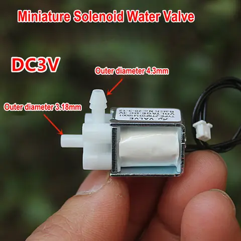 Micro électrovanne DC 3V 0420, vanne d'eau normalement fermée, petit interrupteur de commande électrique, Mini vanne électromagnétique