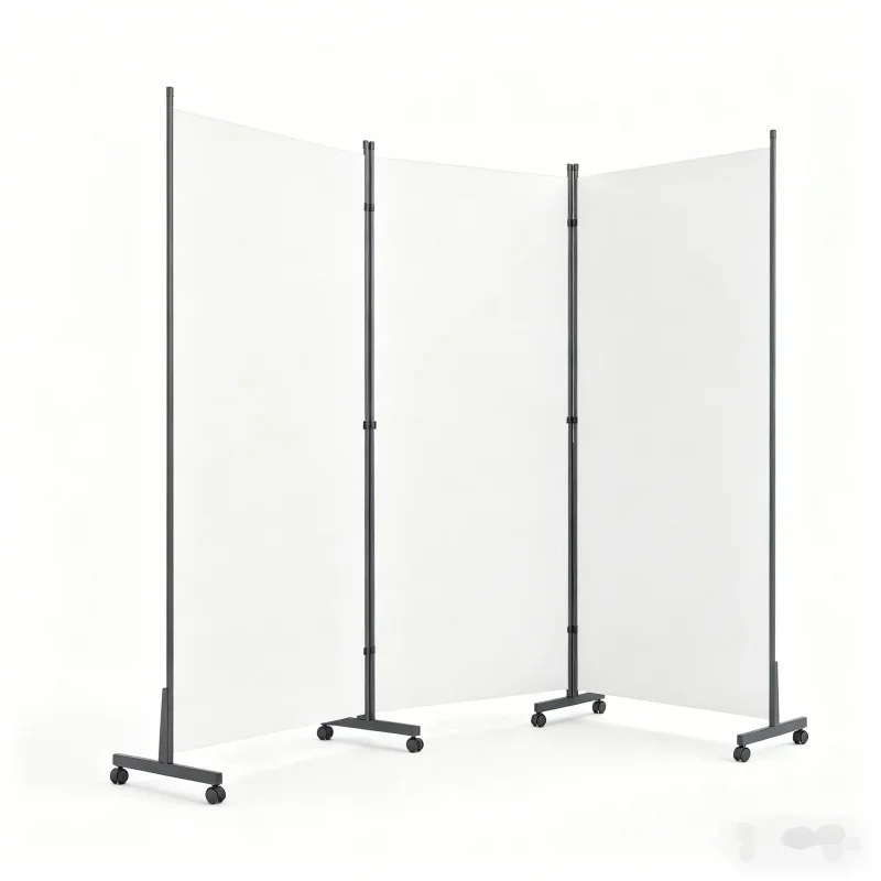 White 3-Panel Rolling Room Divider - Portable Movable Privacy Screen with Wheels for Office Hotel Home Decor Folding Partition
White 3-Panel Rolling Room Divider - Portable Movable Privacy Screen with Wheels for Office Hotel Home Decor Folding Partition