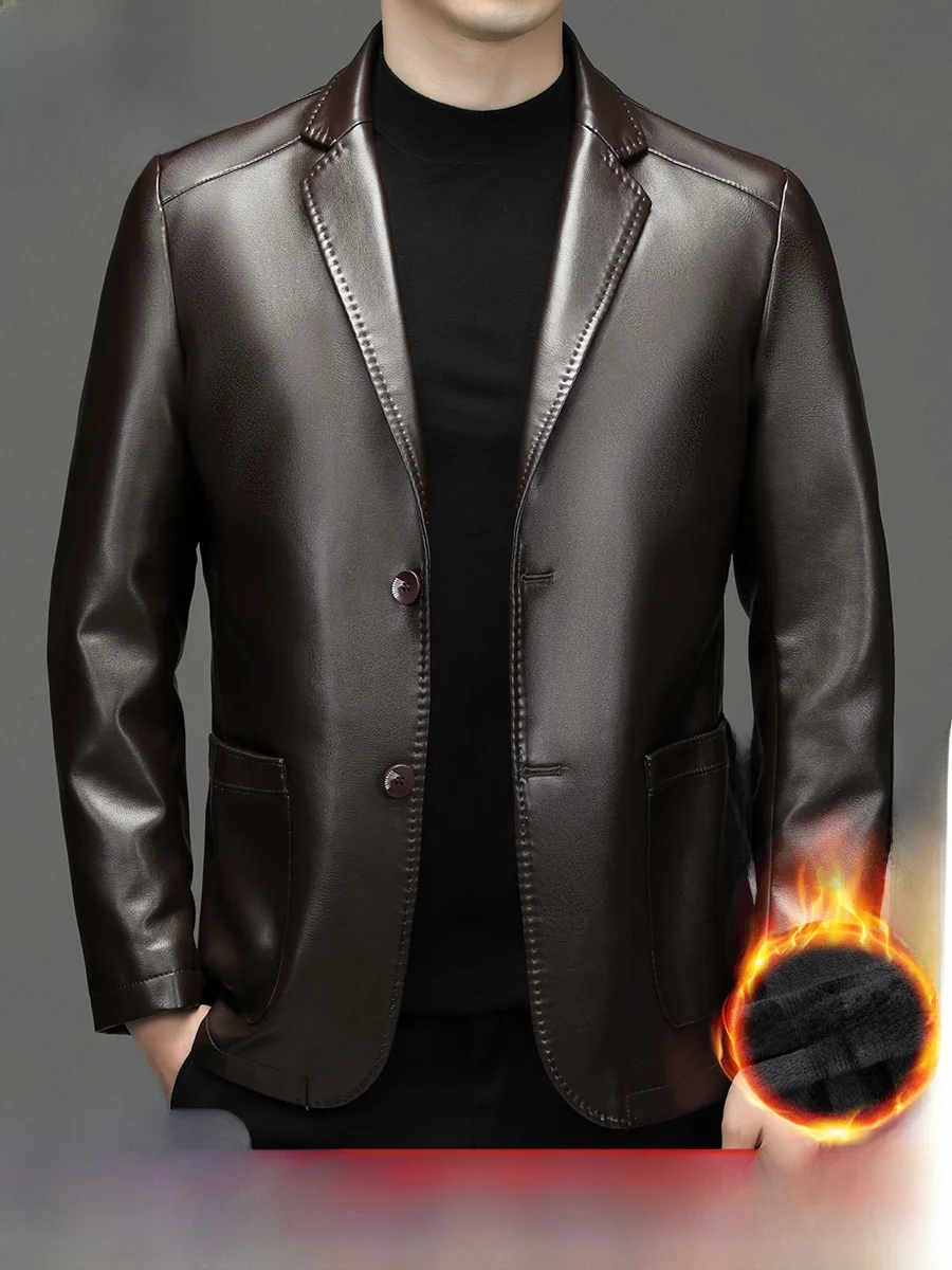 Мужское кожаное пальто на осень-зиму, утепленное флисом, из натуральной кожи, повседневное, деловое, стильное
Мужское кожаное пальто на осень-зиму, утепленное флисом, из натуральной кожи, повседневное, деловое, стильное