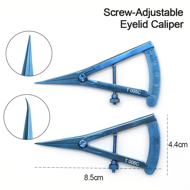 Titanium Ophthalmic Castroviejo Caliper Eyelid Calipers Embedding Surgery Positioning Measuring Ruler Eye Measuring
Titanium Ophthalmic Castroviejo Caliper Eyelid Calipers Embedding Surgery Positioning Measuring Ruler Eye Measuring
