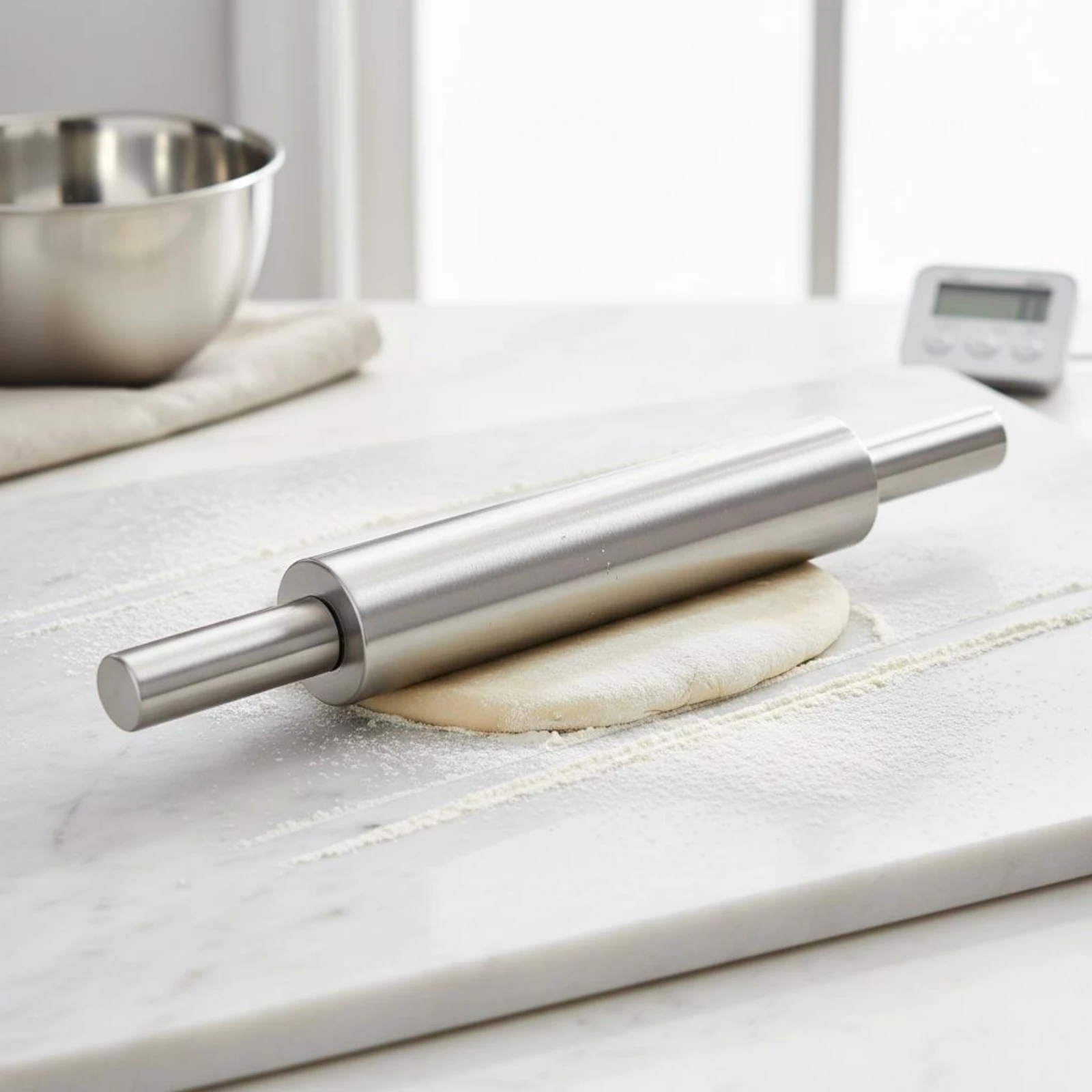 Stainless Steel Rolling Roller Polished Pastry Rolling Roller Cooking Gear Easy to Clean Kitchen Tool Even Surface
Stainless Steel Rolling Roller Polished Pastry Rolling Roller Cooking Gear Easy to Clean Kitchen Tool Even Surface