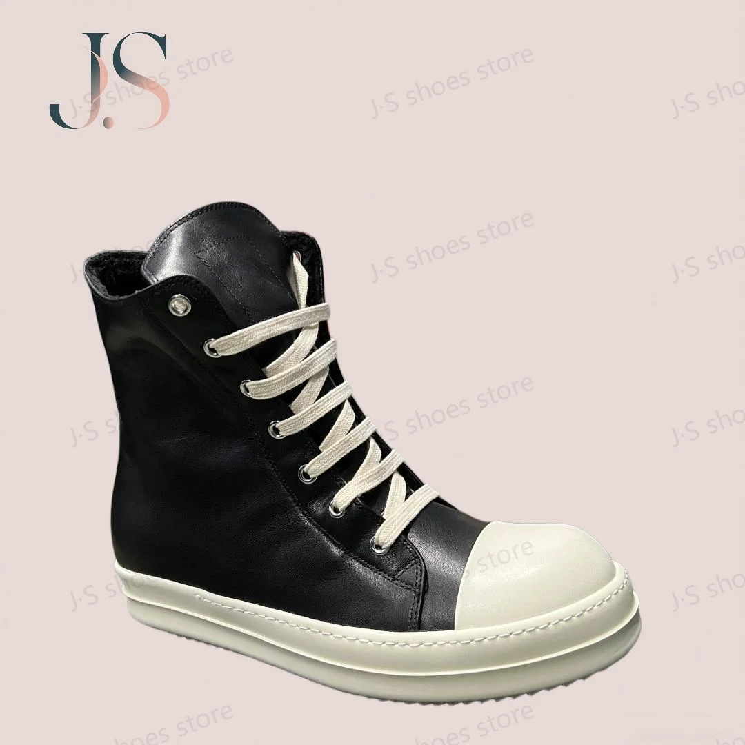 R-o Geobasket Boots Black Leather High Top Shoe Short Plush Sneaker Cowhide Men Shoes Zipper Women Ankle Boot Casual Sneakers
R-o Geobasket Boots Black Leather High Top Shoe Short Plush Sneaker Cowhide Men Shoes Zipper Women Ankle Boot Casual Sneakers