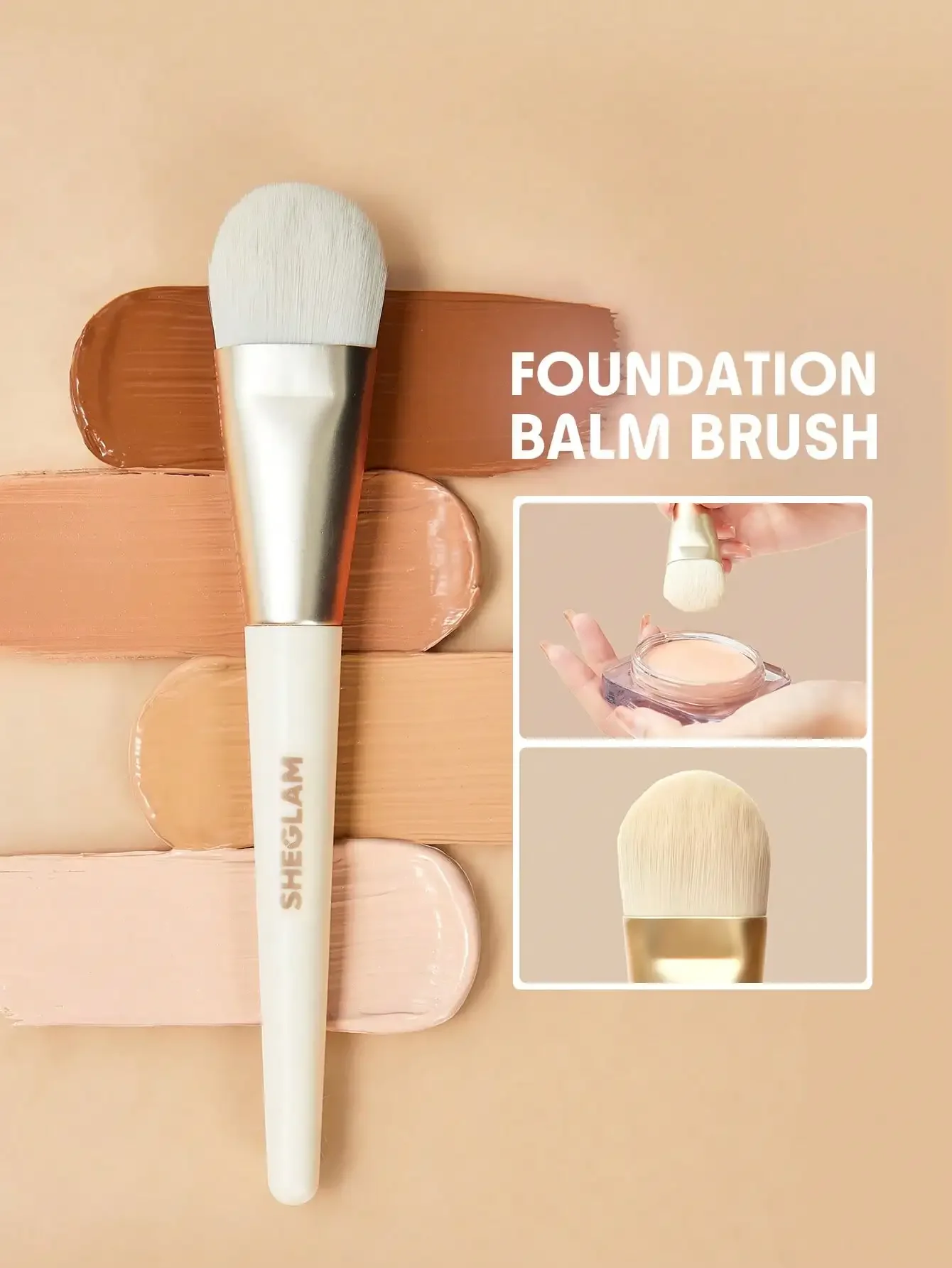 Foundation Brush Synthetic Dense Soft Bristles Founsation Brush Professional Makeup Brush Liquid Cream Balm Blending Face Brush
Foundation Brush Synthetic Dense Soft Bristles Founsation Brush Professional Makeup Brush Liquid Cream Balm Blending Face Brush