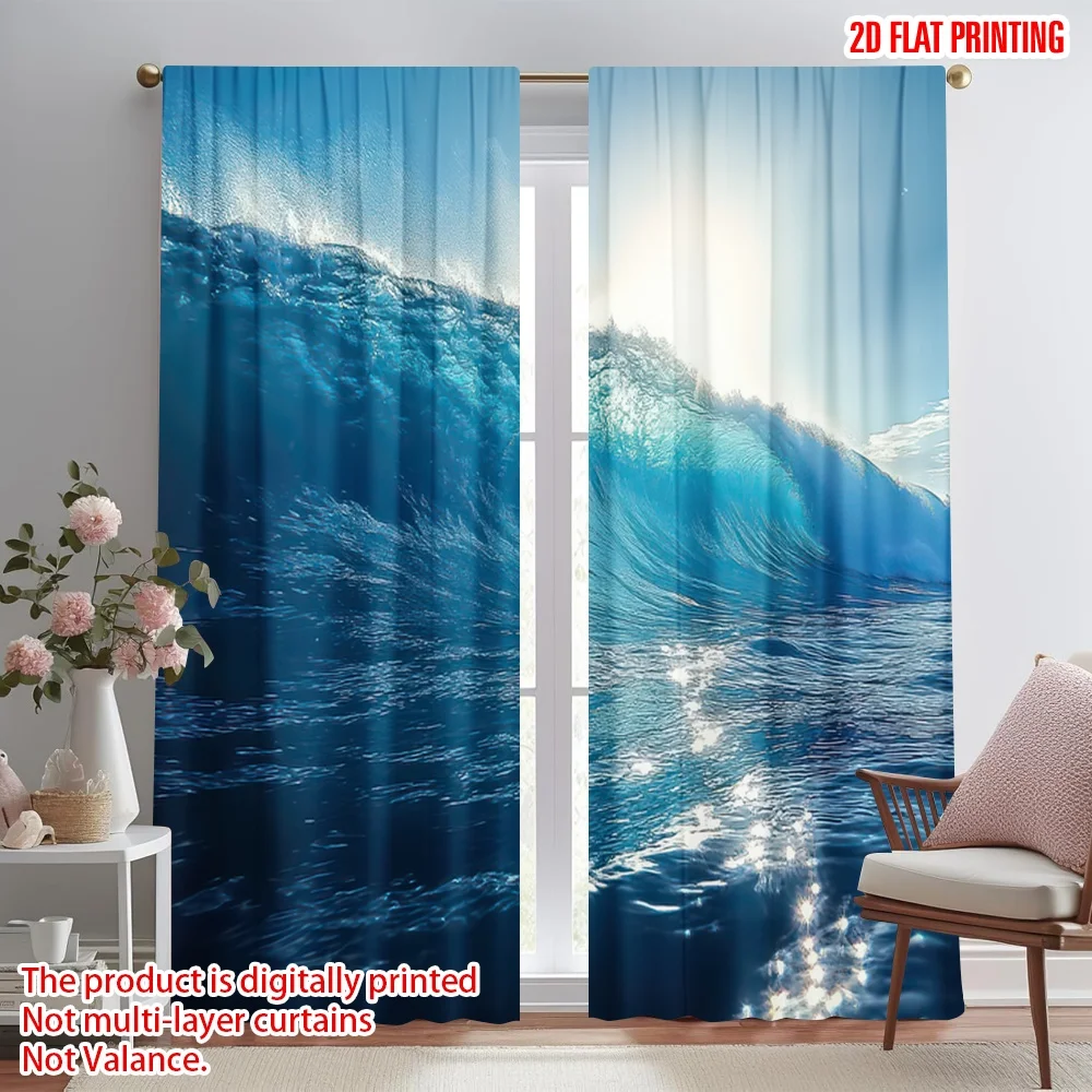 2D flat printing 2pcs Window Curtains Sunlit Ocean Wave Digital Printed Polyester Drapes Birthday Party for living room decor
2D flat printing 2pcs Window Curtains Sunlit Ocean Wave Digital Printed Polyester Drapes Birthday Party for living room decor