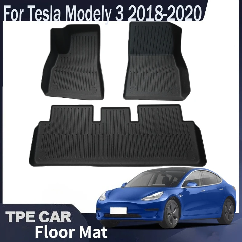 For Tesla Model 3 2018-2020, Removable TPE Car Floor Mats with Wear-Resistant Trunk Liner
For Tesla Model 3 2018-2020, Removable TPE Car Floor Mats with Wear-Resistant Trunk Liner