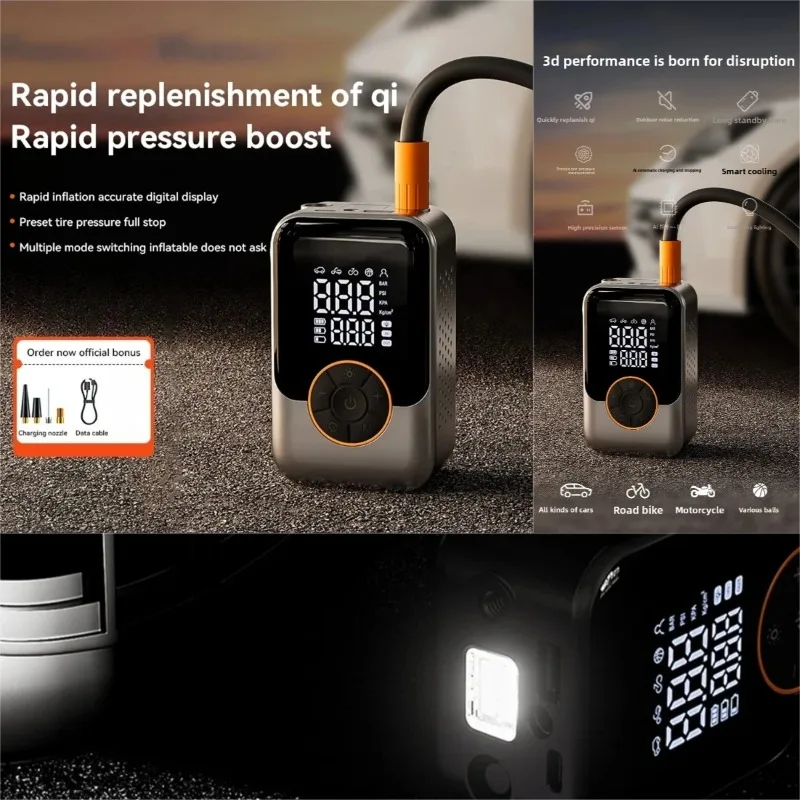 Wireless Car Tire Inflator Portable Air Pump Electric Air Injector LCD Display Air Compressor For Car Bike Motorcycle Tyre Ball
Wireless Car Tire Inflator Portable Air Pump Electric Air Injector LCD Display Air Compressor For Car Bike Motorcycle Tyre Ball