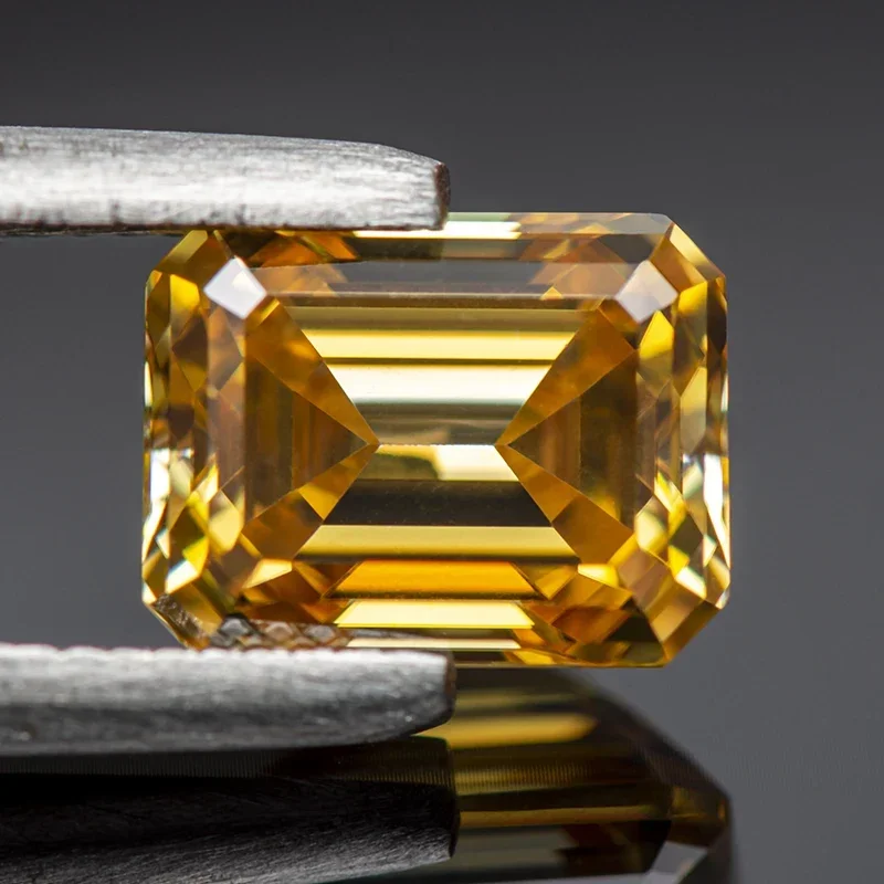 Moissanite Diamond Champagne Color Emerald Cut Lab Grown Gemstone Charms Jewelry Rings Earrings Gift Making with GRA Certificate
Moissanite Diamond Champagne Color Emerald Cut Lab Grown Gemstone Charms Jewelry Rings Earrings Gift Making with GRA Certificate