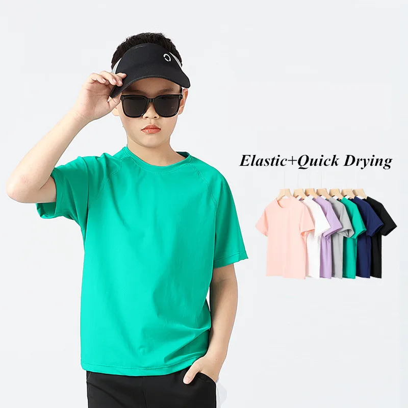 Boys Girls T-Shirt 2024 New Summer Kids Casual Quick Drying Ice Silk Short Sleeve Tops For Children's 4-13 Years Clothes
Boys Girls T-Shirt 2024 New Summer Kids Casual Quick Drying Ice Silk Short Sleeve Tops For Children's 4-13 Years Clothes