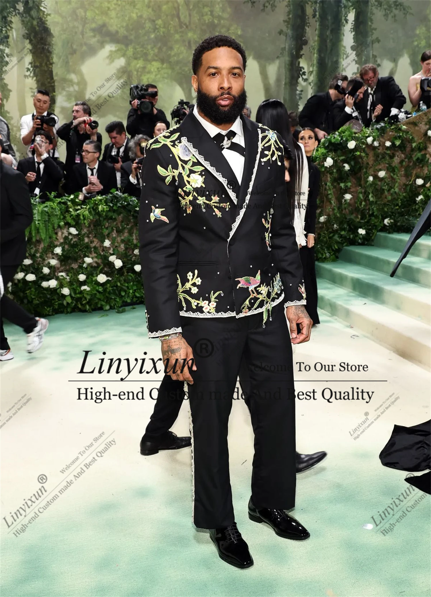 Exquisite Embroidery Double-Breasted Men's Suit Set For Wedding Classic Slim-Fit Business Men's Suit Set Including Jacket Pants
Exquisite Embroidery Double-Breasted Men's Suit Set For Wedding Classic Slim-Fit Business Men's Suit Set Including Jacket Pants
