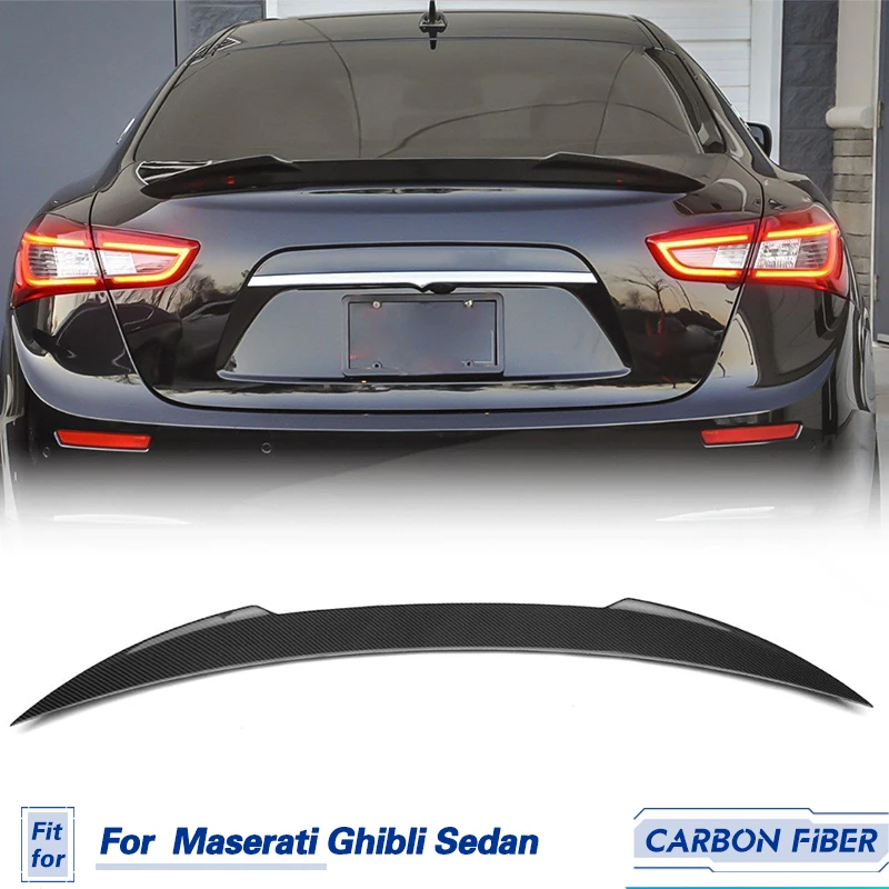 Car Rear Trunk Spoiler Wings Carbon Fiber For Maserati Ghibli Sedan 4-Door 2014-2023 Racing Rear Spoiler Boot Lid Wing Lip
Car Rear Trunk Spoiler Wings Carbon Fiber For Maserati Ghibli Sedan 4-Door 2014-2023 Racing Rear Spoiler Boot Lid Wing Lip