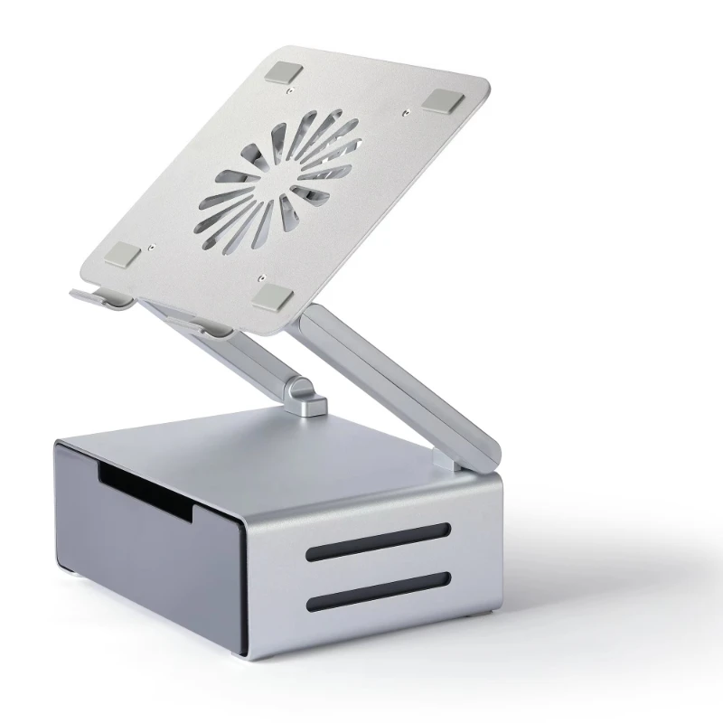 Ergonomic Aluminum Laptop Stand with Fan USB 3.0 Hub Ventilated Laptop Cooler Laptop Stand with Drawer
Ergonomic Aluminum Laptop Stand with Fan USB 3.0 Hub Ventilated Laptop Cooler Laptop Stand with Drawer